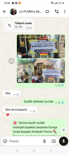 Testimonial Papan Bunga panyadap