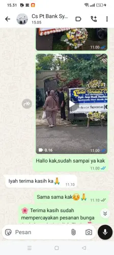 Testimonial Papan Bunga panyadap